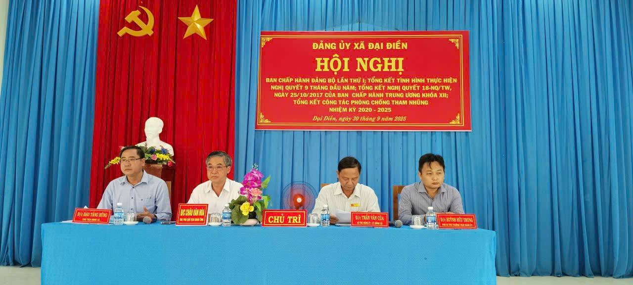 Đảng bộ xã Đại Điền Sơ kết 9 tháng đầu năm 2025