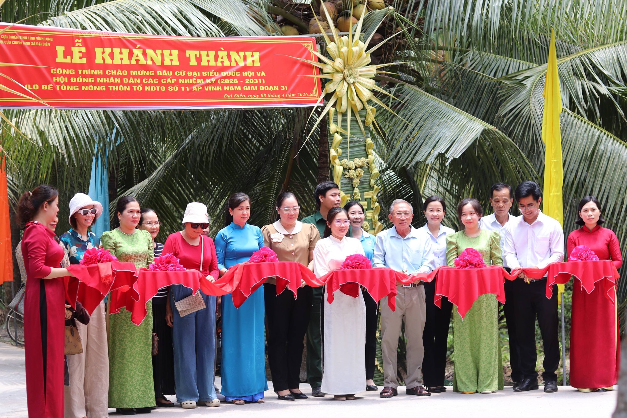 UB MTTQ VIỆT NAM XÃ ĐẠI ĐIỀN TỔ CHỨC KHÁNH THÀNH TUYẾN ĐƯỜNG TỔ NDTQ SỐ 11 ẤP VĨNH NAM
