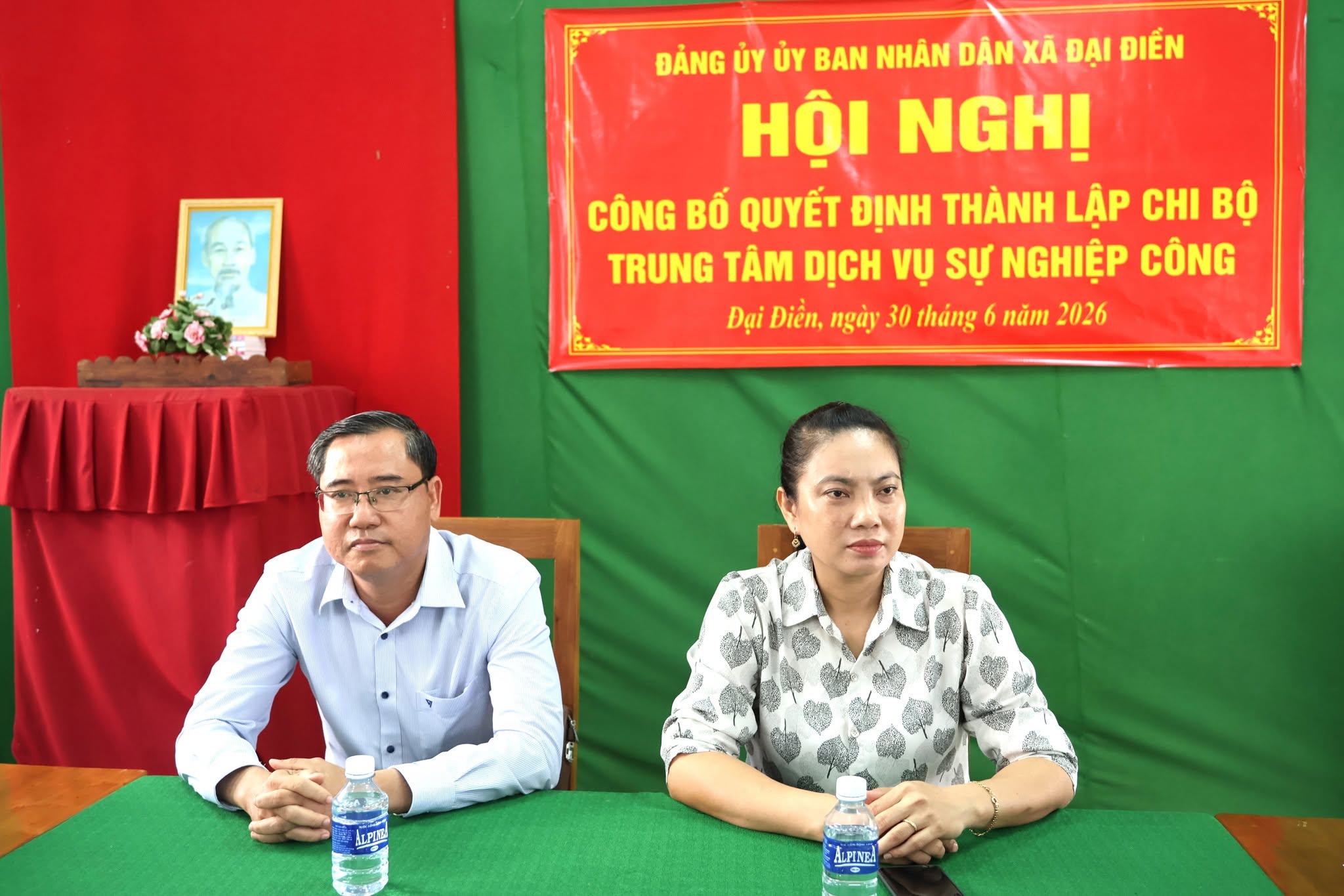 Đại Điền công bố quyết định thành lập Chi bộ Trung tâm Dịch vụ sự nghiệp công xã 