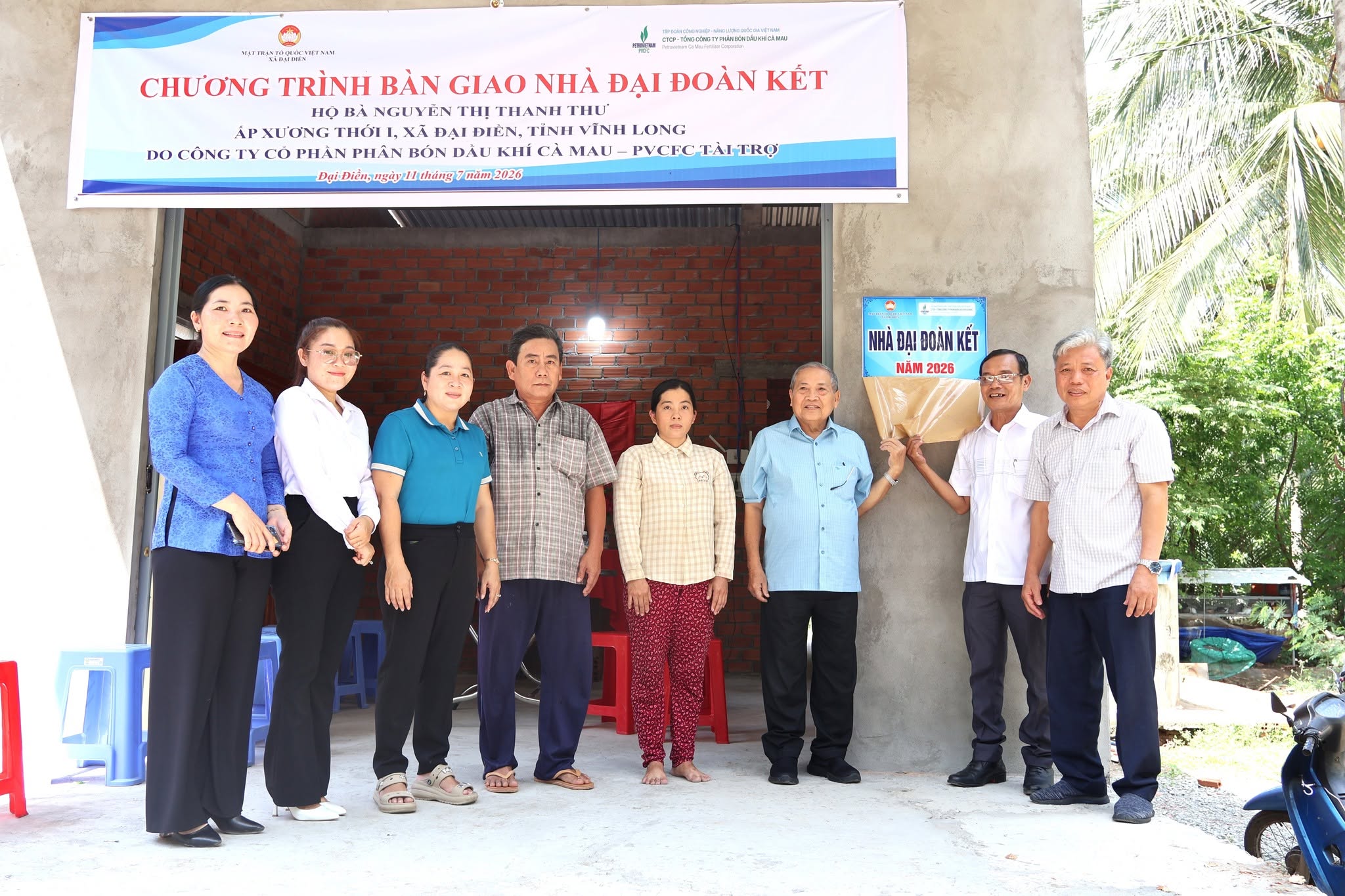 Xã Đại Điền trao nhà Đại Đoàn Kết