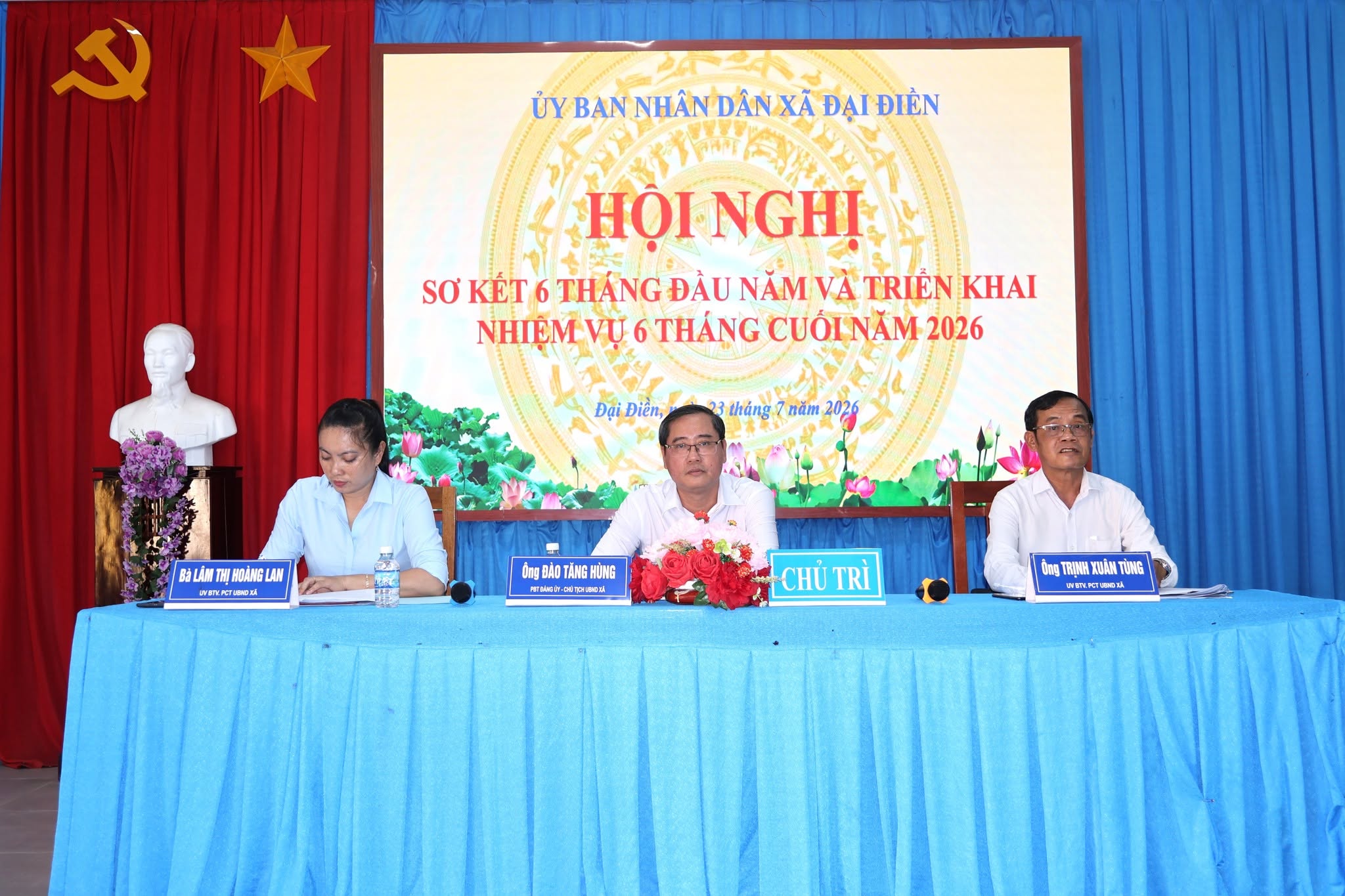 Ủy ban nhân dân xã Đại Điền tổ chức Sơ kết tình hình phát triển kinh tế - xã hội 6 tháng đầu năm 2026 