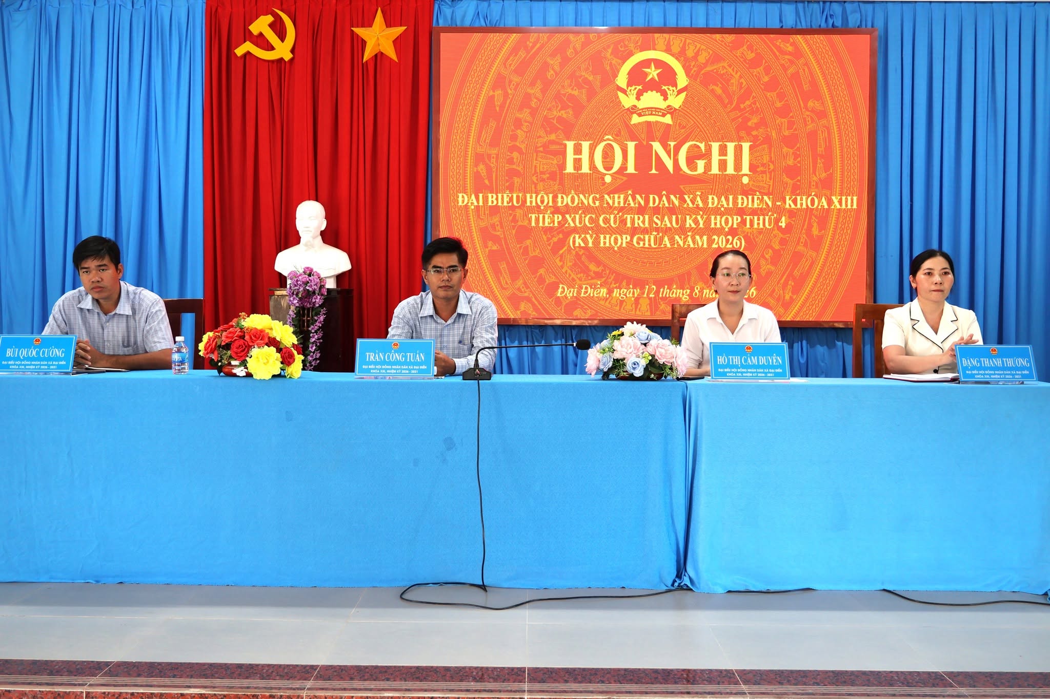 Đại biểu Hội đồng nhân dân xã Đại Điền tiếp xúc cử tri sau kỳ họp lần thứ 4 Hội đồng nhân xã khóa XIII, nhiệm kỳ 2026 - 2031