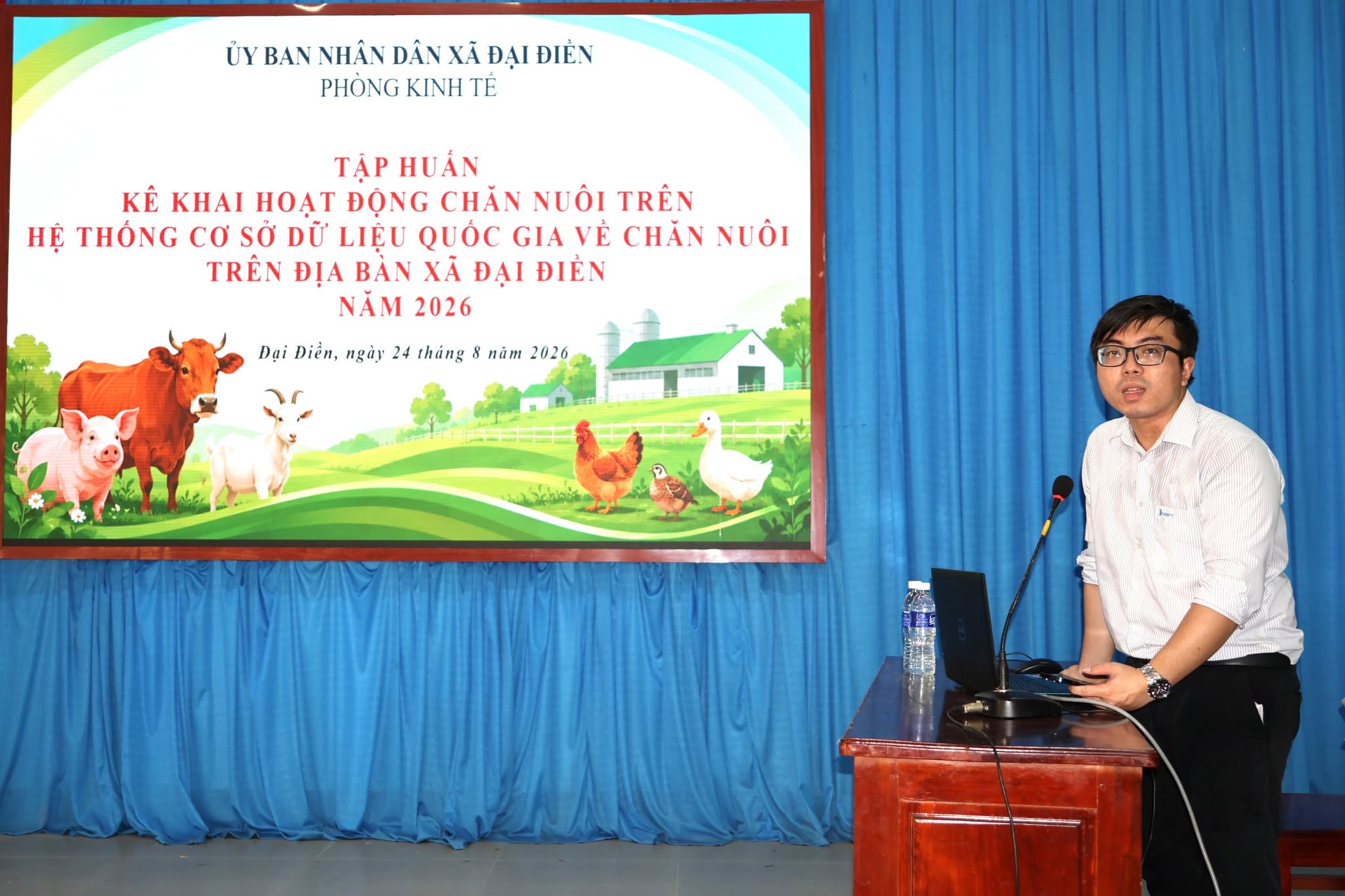 Đại Điền tập huấn, hướng dẫn kê khai hoạt động chăn nuôi trên Cơ sở dữ liệu quốc gia về chăn nuôi và thực hiện truy xuất nguồn gốc sản phẩm chăn nuôi