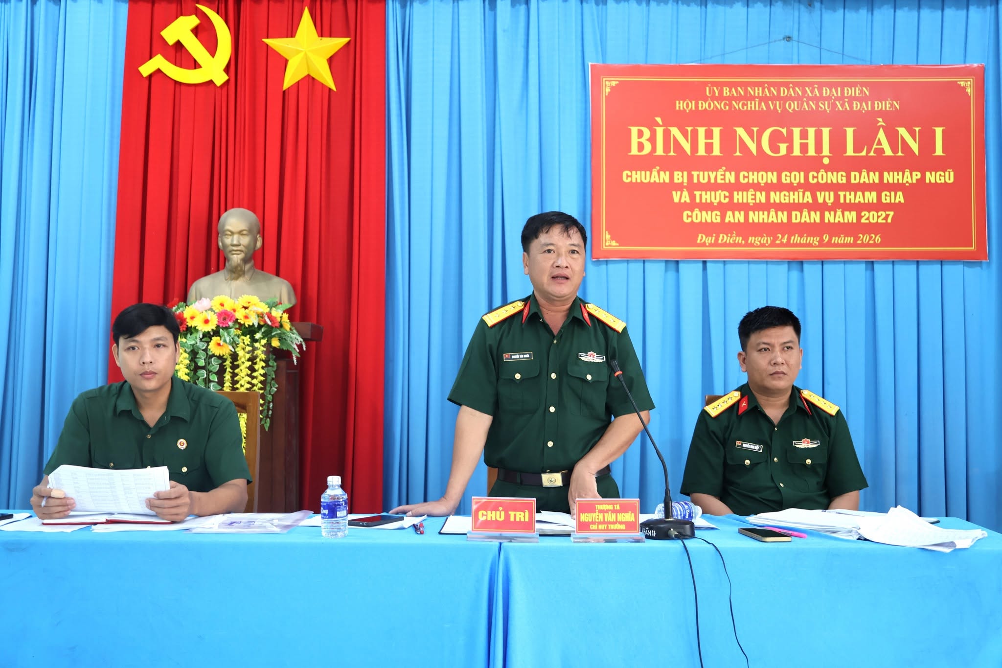 Xã Đại Điền tổ chức bình nghị nghĩa vụ quân sự lần 1