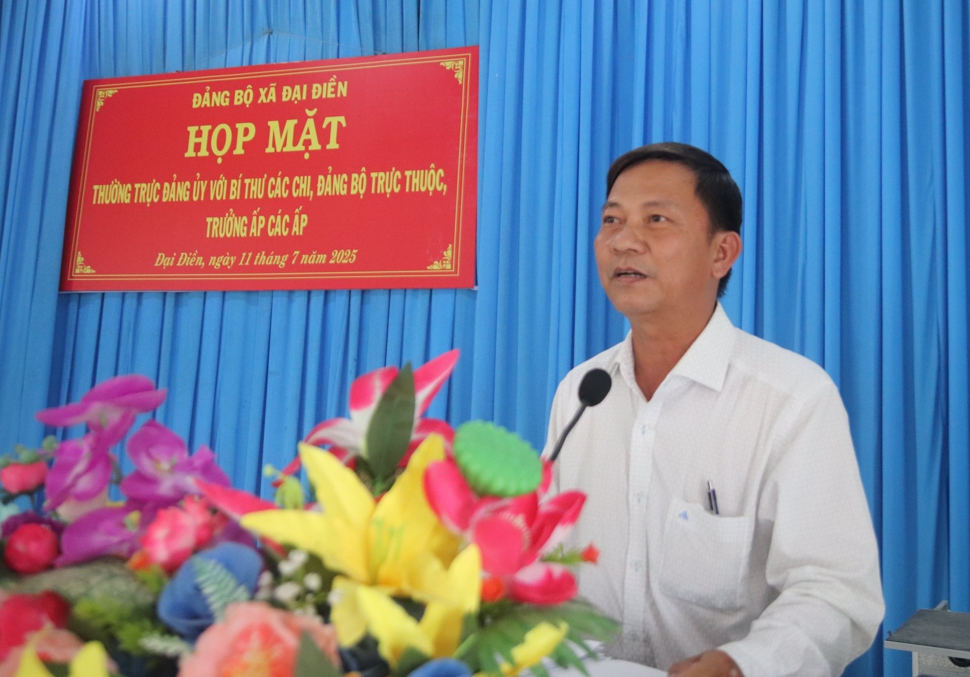 ĐẠI ĐIỀN TỔ CHỨC HỌP MẶT THƯỜNG TRỰC ĐẢNG ỦY VỚI CÁC CHI, ĐẢNG BỘ TRỰC THUỘC VÀ TRƯỞNG ẤP CÁC ẤP
