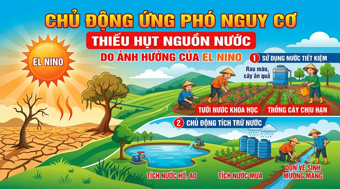 Chủ động ứng phó nguy cơ thiếu hụt nguồn nước do ảnh hưởng của El Nino